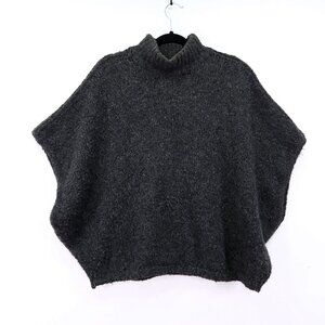 Sita Murt Turtleneck Poncho Sweater Size Small Sherpa Fleece Pullover